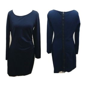 Kenneth Cole Size 12 Dress Body Con Solid Blue